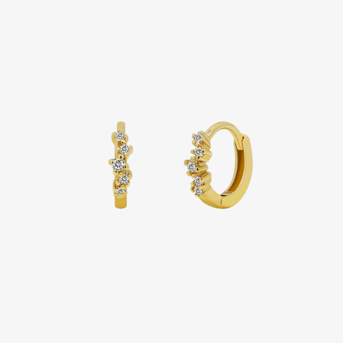 Huggie Creolen – Gold Shine