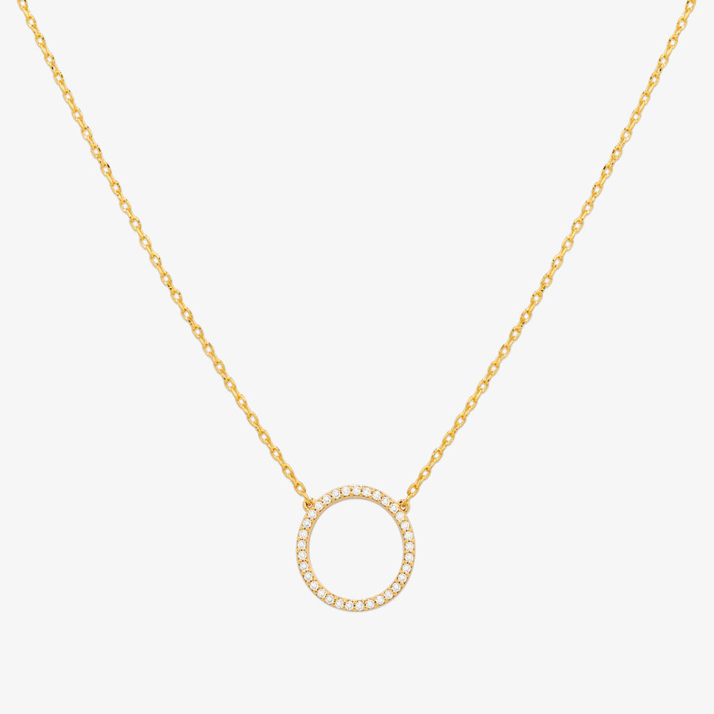 Kreis-Anhänger Halskette – Silber