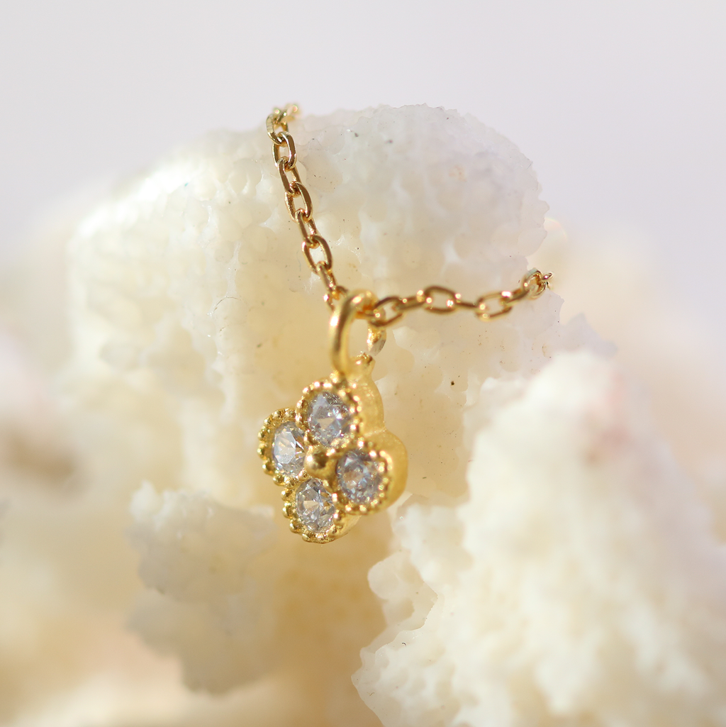 Glücks-Kleeblatt Halskette