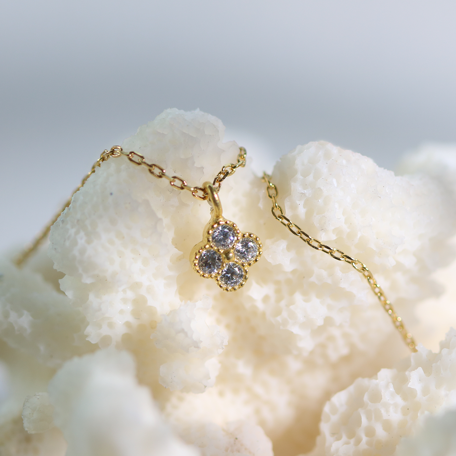 Glücks-Kleeblatt Halskette