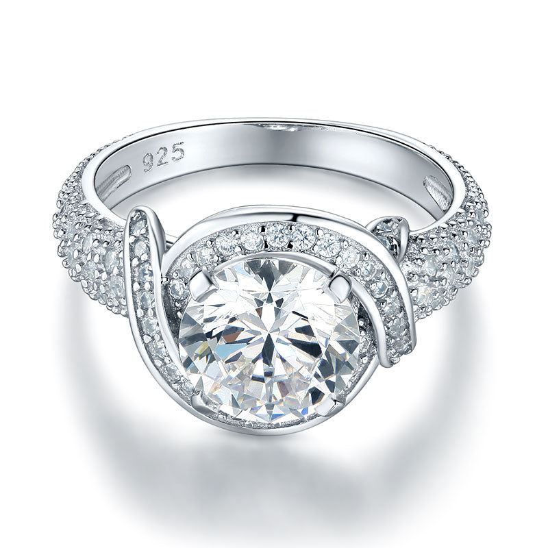 Vintage Art Deco Ring – 925er Silber mit funkelndem Zirkonia